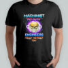 Skull machinist because engineers need heroes too shirt