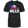 Snoopy driving car Buffalo Bills football shirt