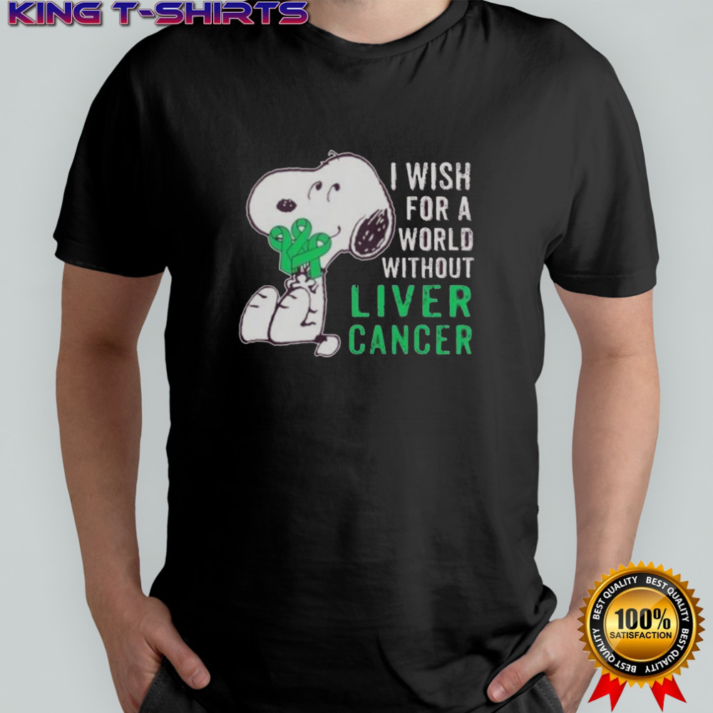 Snoopy I Wish For A World Without Liver Cancer T-Shirt