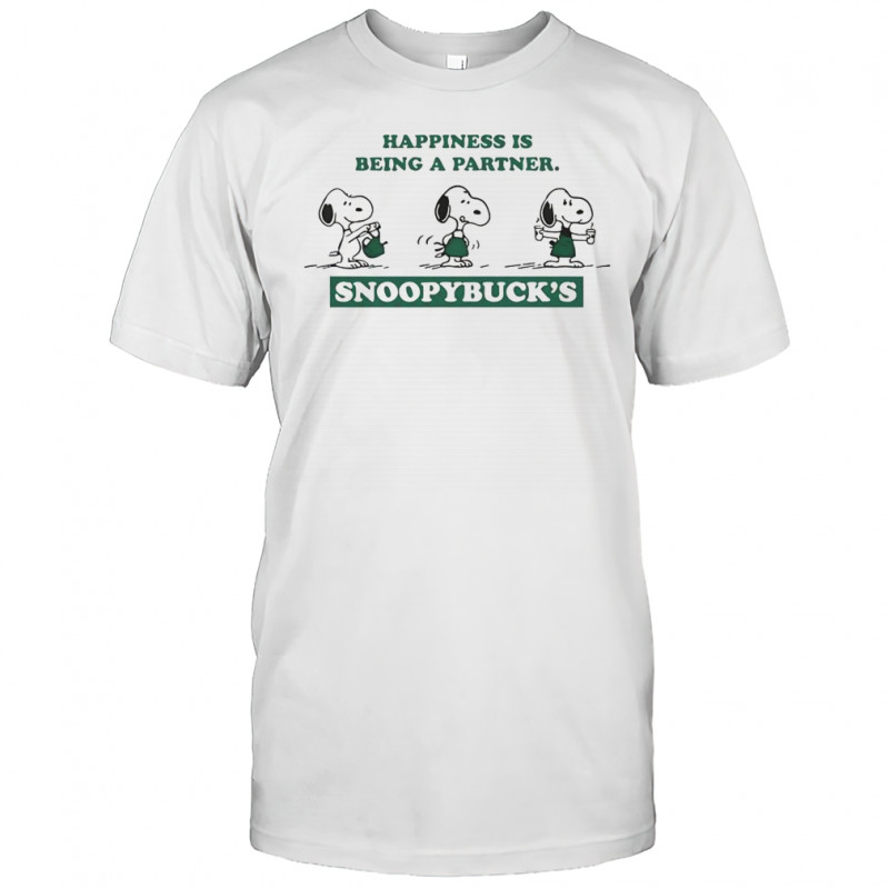 Snoopybucks Happiness Is Being A Partner Coffee T-Shirt
