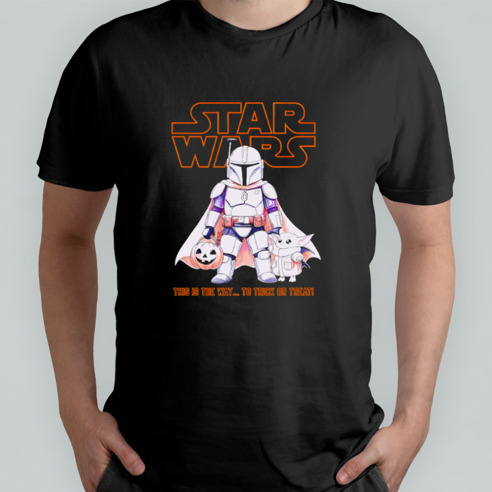 Star Wars Mandalorian And Grogu Trick Or Treat Halloween shirt