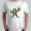 Strong Frog cheers beer after a workout shirt