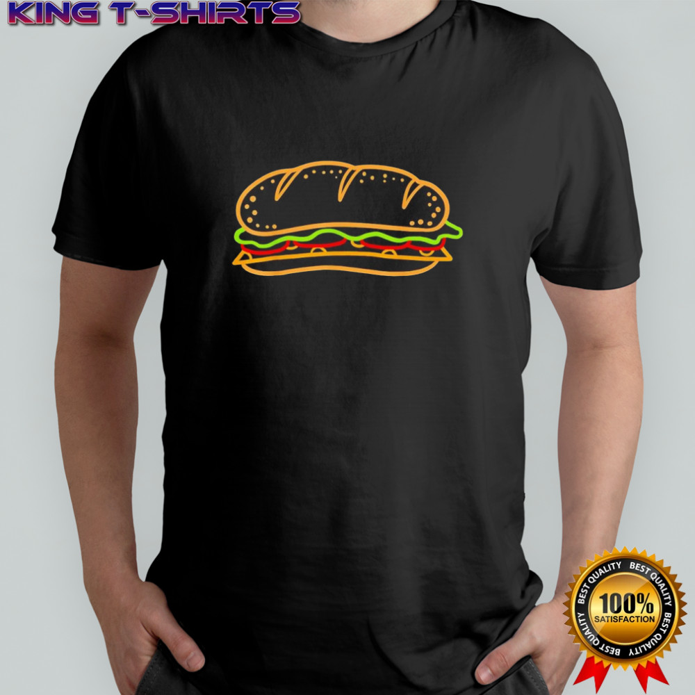 Sub sandwich food graphic shirt