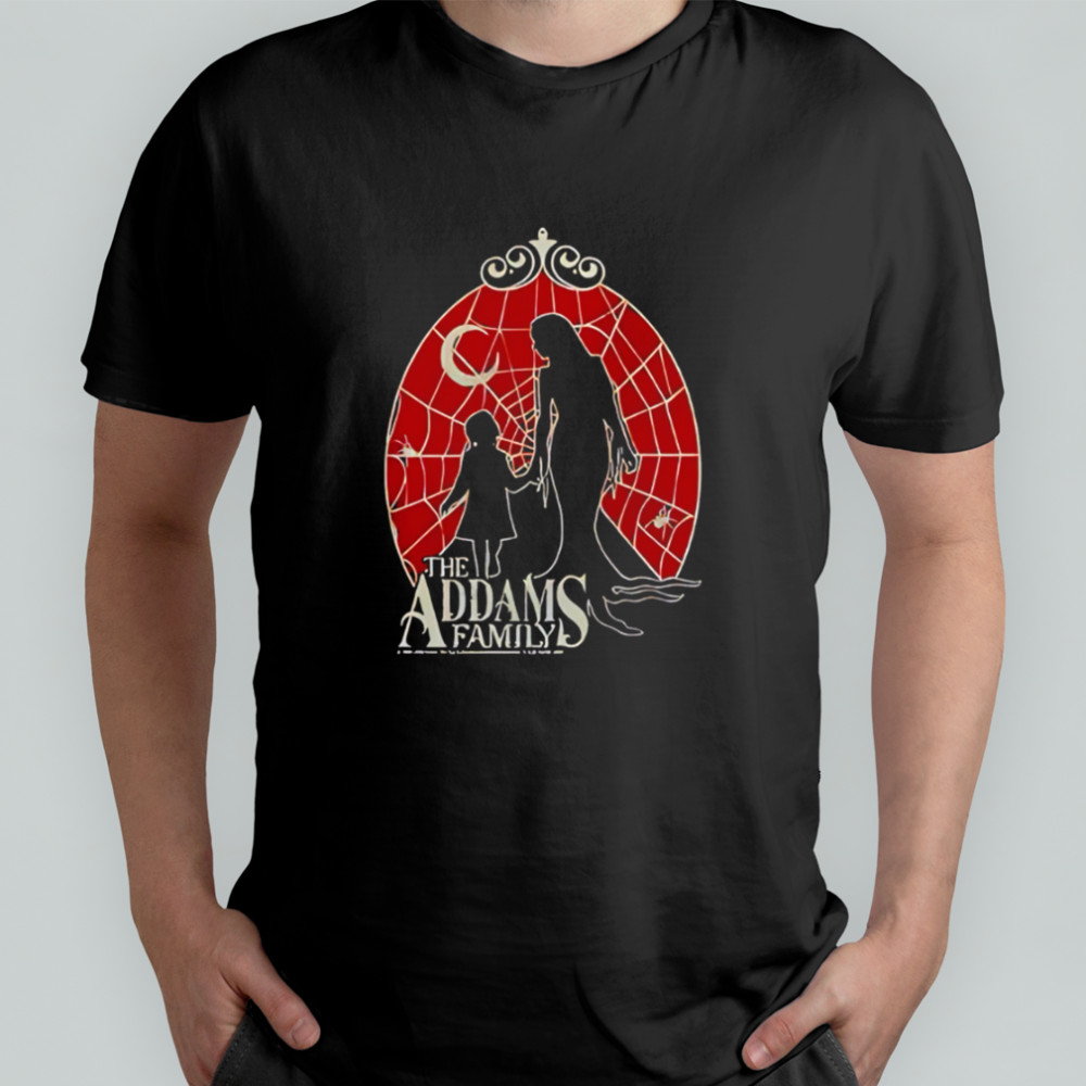 The Addams Family Morticia & Wednesday Spider Silhouettes shirt