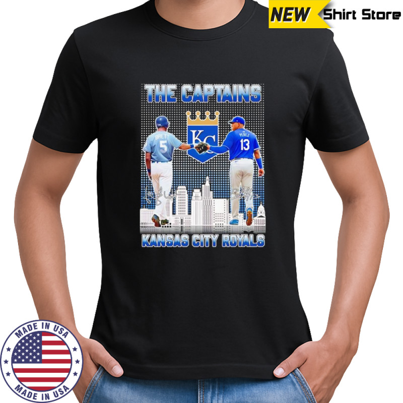 The Captains George Brett and Salvador Perez Kansas City Royals signature shirt