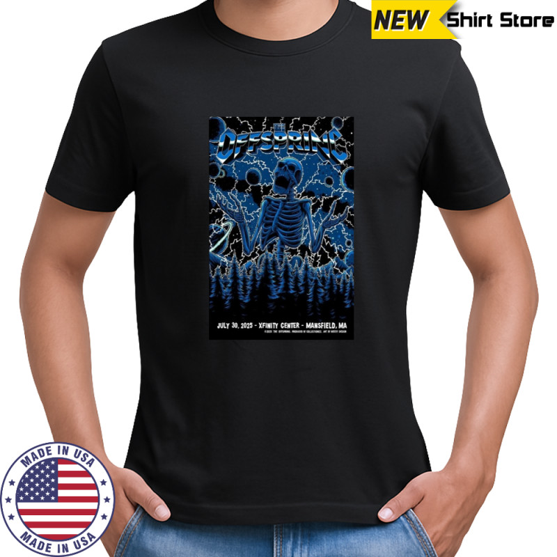 The Offspring July 30 2025 Xfinity Center in Mansfield MA Poster T-Shirt