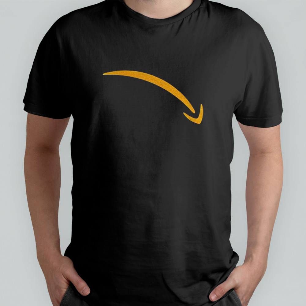 The upside down smile Amazon logo shirt