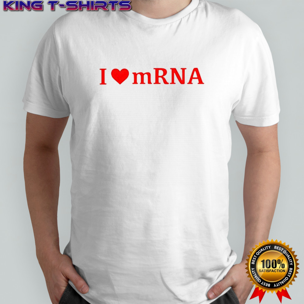Trump I love mRNA funny political heart graphic shirt