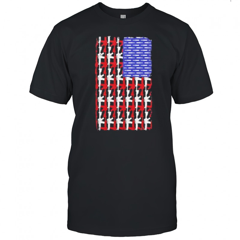 USA Guns and Bullets Flag shirt