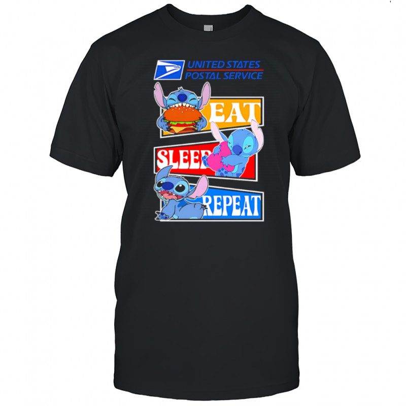USPS eat sleep repeat stitch shirt