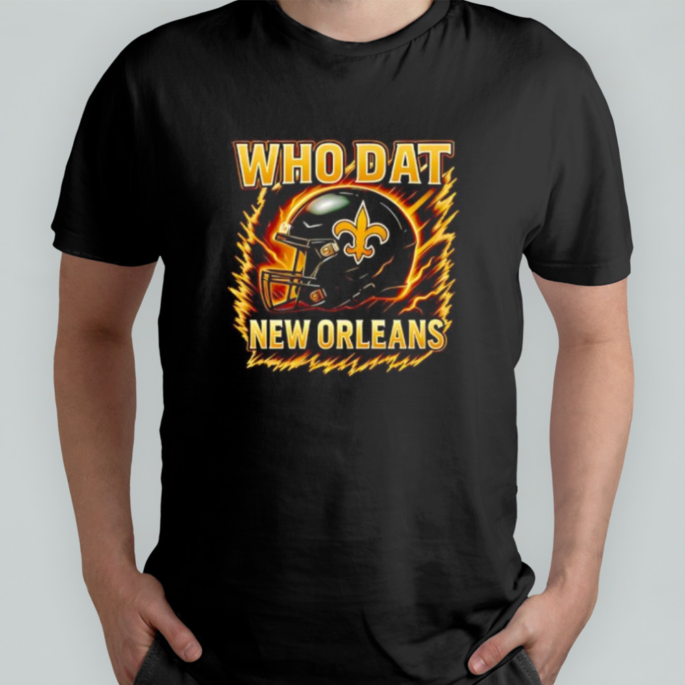 Who Dat New Orleans helmet shirt