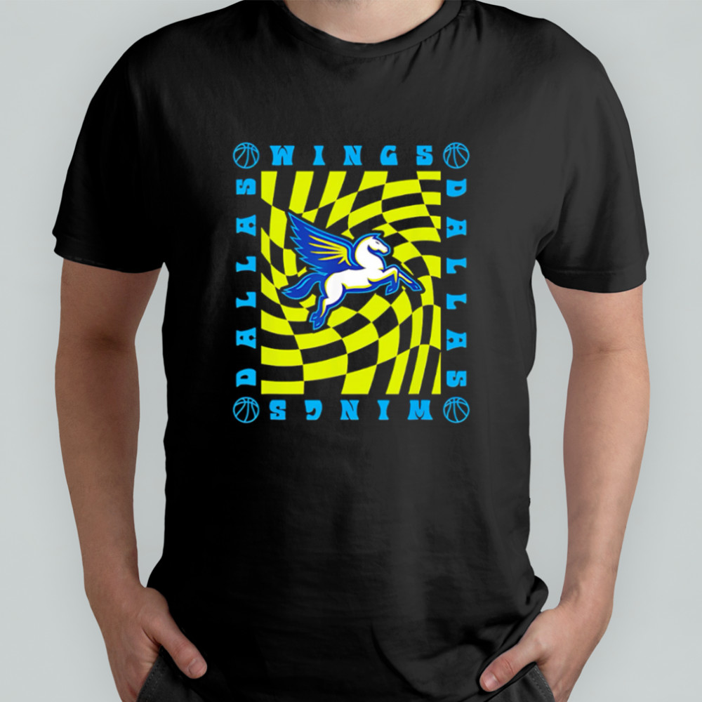 WNBA Dallas Wings Retro Wavy Checkerboard shirt