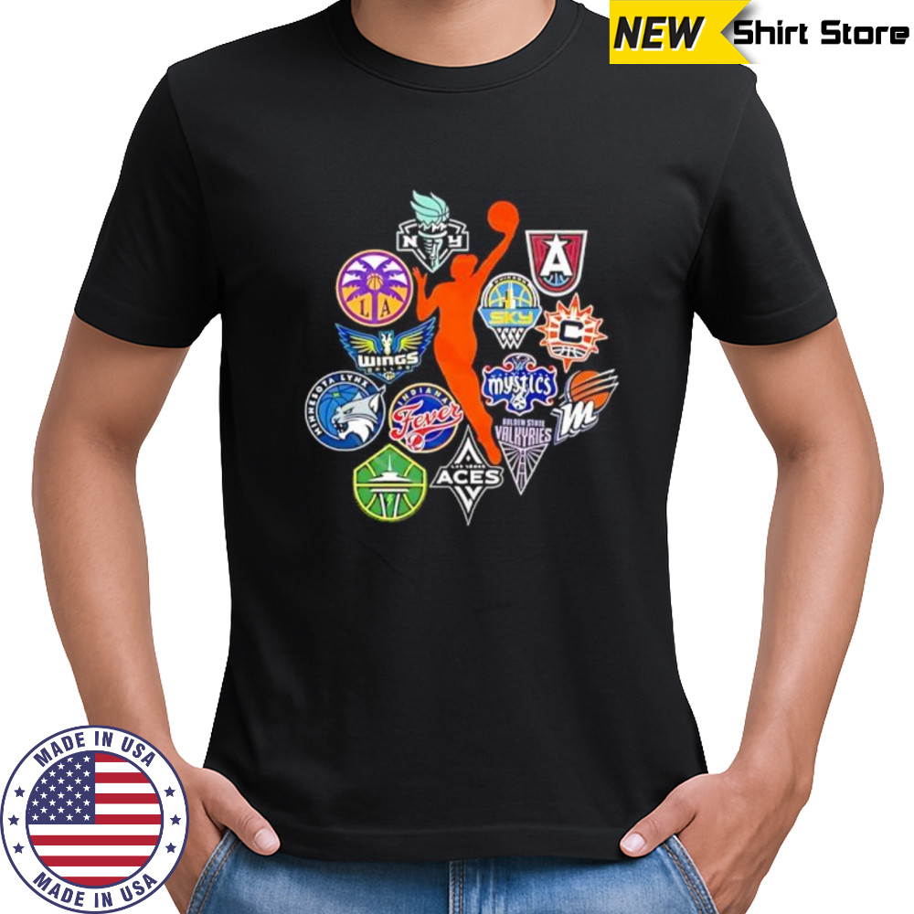 WNBA Women’s Basketball logo Teams shirt