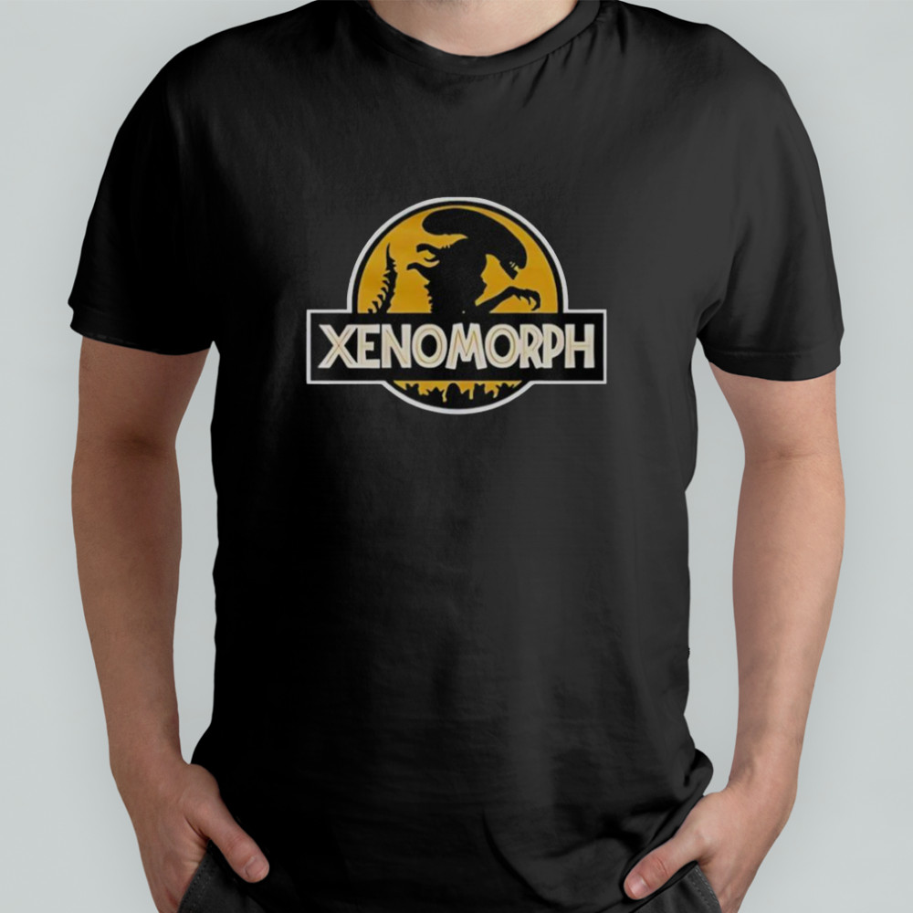 Xenomorph X Jurassic Park Logo T-Shirt