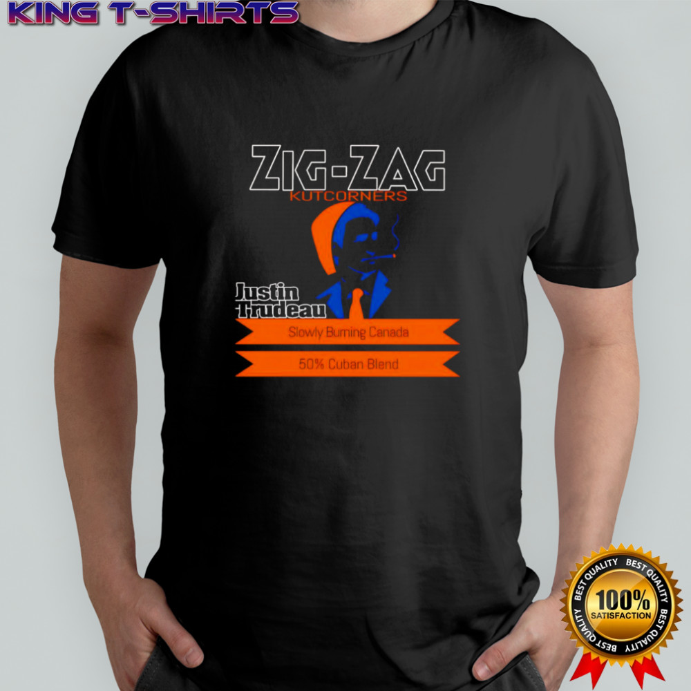 Zig zag kutcorners Justin Trudeau shirt.
