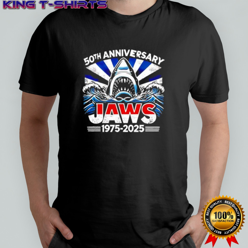 50th Anniversary Jaws 1975-2025 Shark Movie shirt