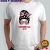 Alabama Crimson Tide girl messy bun glasses shirt