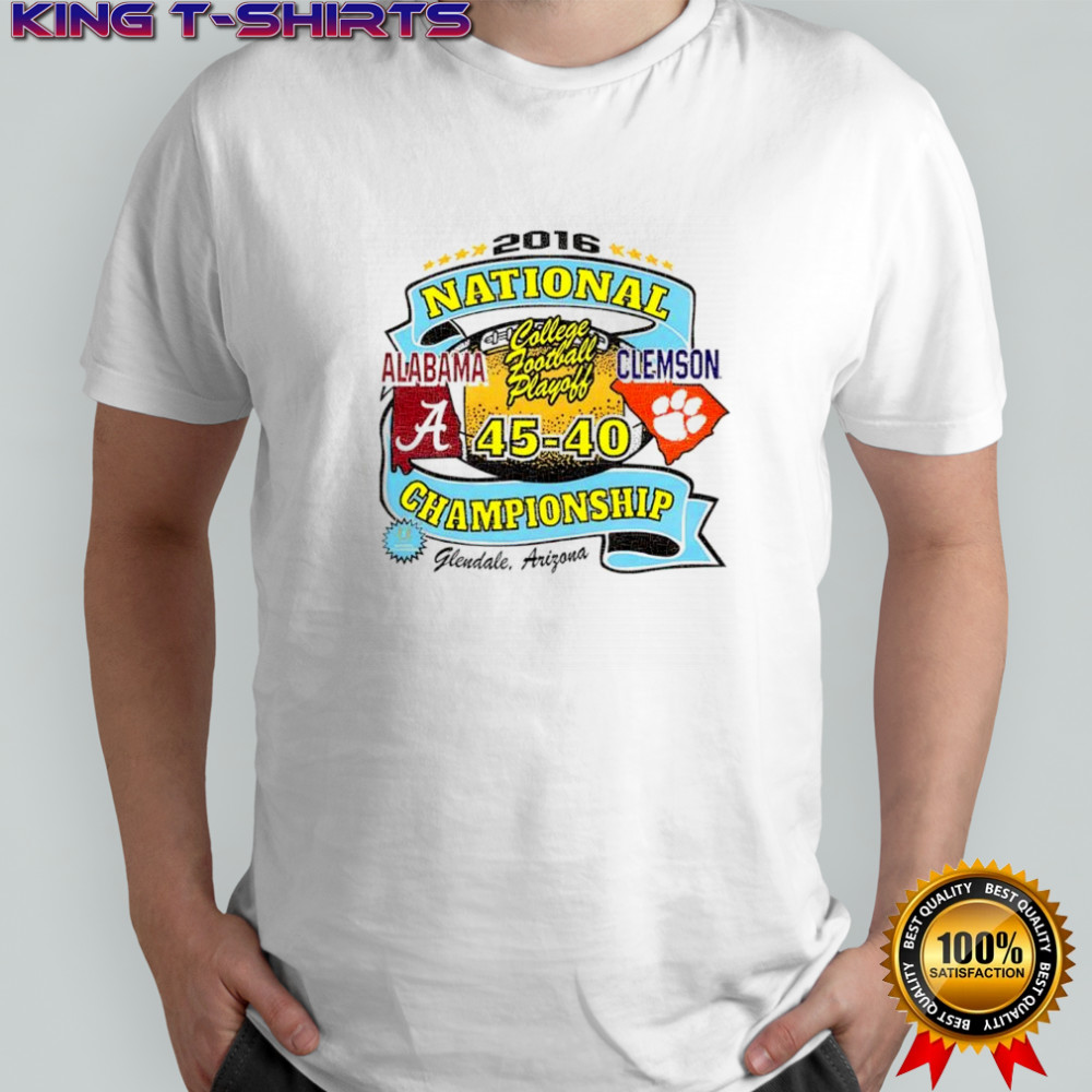 Alabama vs Clemson National Championship game 2016 college football playoff shirt