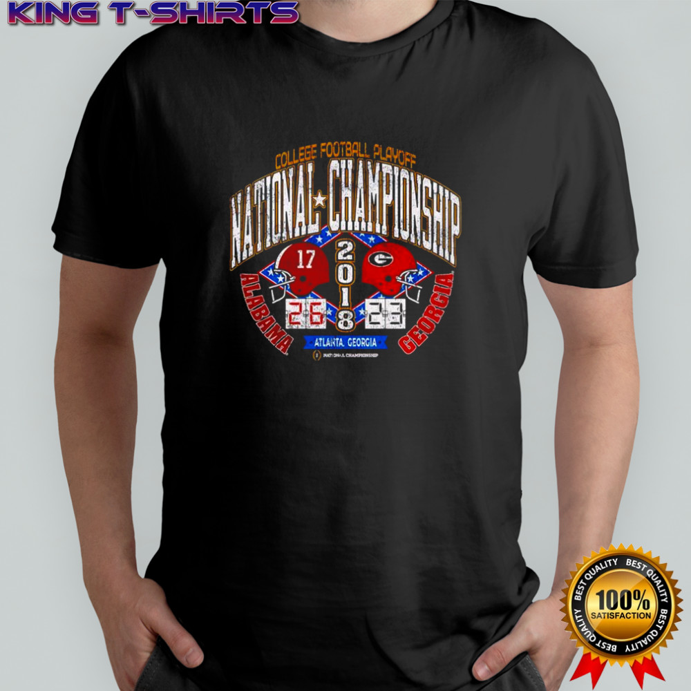 Alabama vs Georgia National Championship game 2018 college football playoff retro shirt