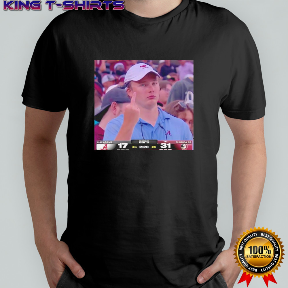 Angry Alabama vs Florida State fan middle finger shirt