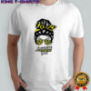 Appalachian State Mountaineers girl messy bun glasses shirt