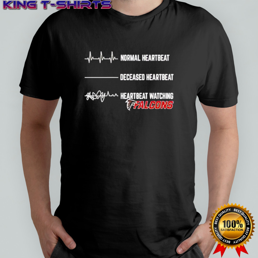 Atlanta Falcons Football NFL normal heartbeat deceased heartbeat heartbeat watching shirt