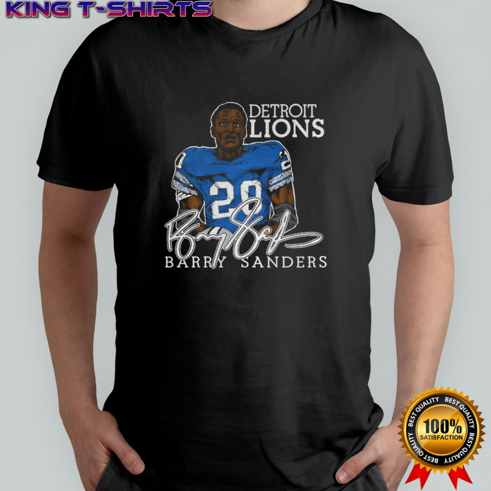 Barry Sanders Detroit Lions Retired Player Classic Caricature NFL Football signature shirt