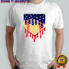Baseball ice cream drip 4th of july flag shirt