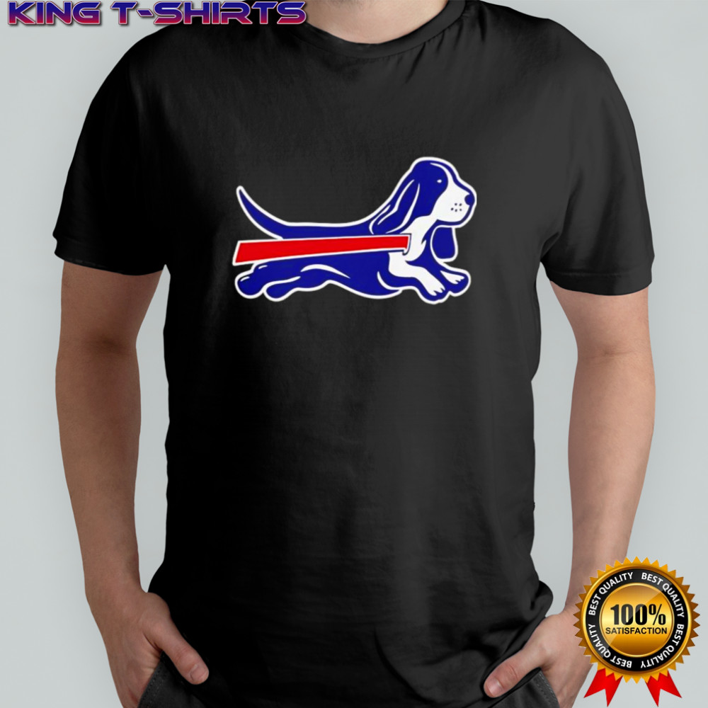 Bassett Hound Buffalo Bills football retro style shirt