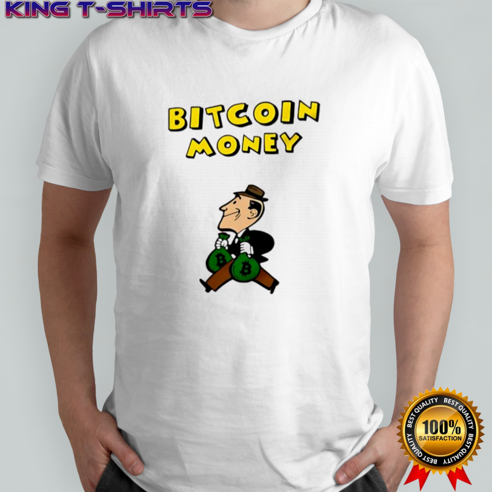 Bitcoin money office vintage funny graphic shirt