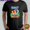 Bluey Merry Christmas Cartoon Dog Family and Santa Hats shirt