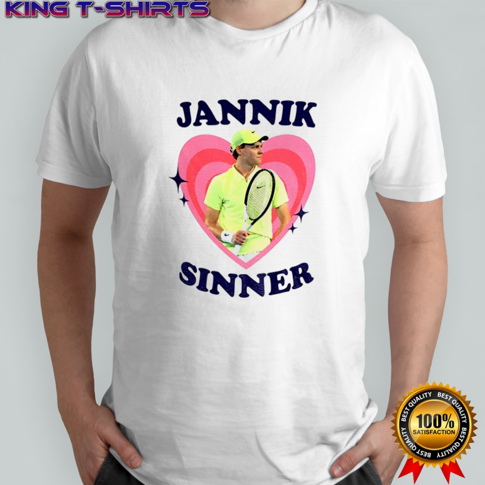 Bold Heart Jannik Sinner Tennis graphic shirt