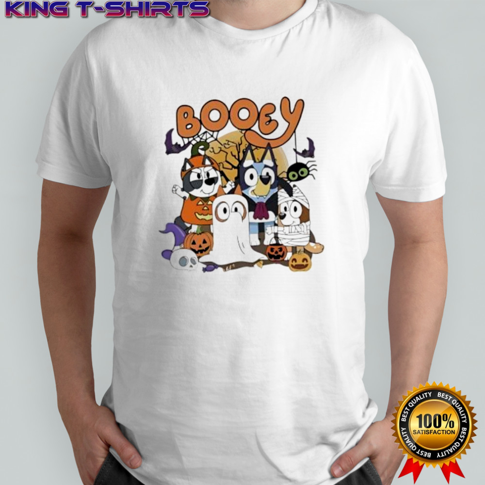 Booey bluey halloween witchy bats spooky cartoon shirt
