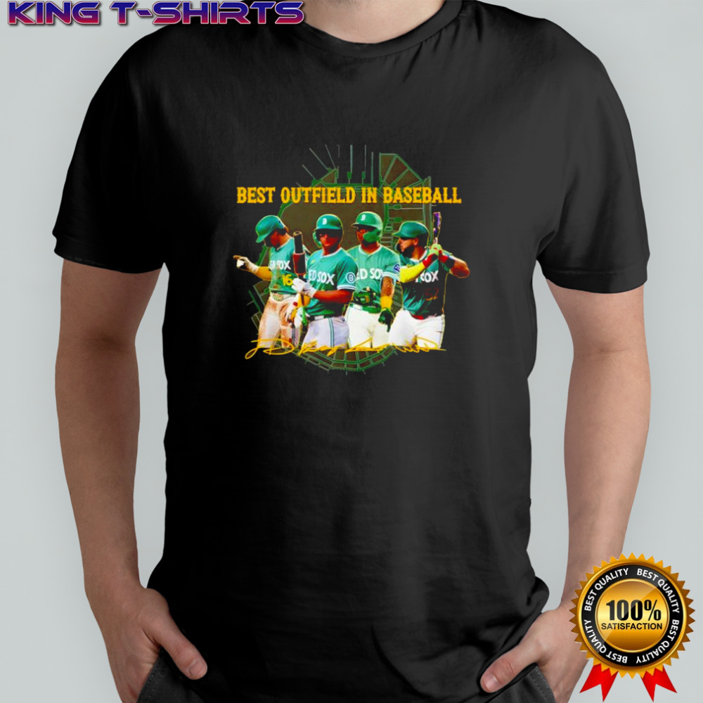 Boston Red Sox team best outfield in baseball signatures Fenway Greens City Connect uniforms shirt Boston Red Sox team best outfield in baseball signatures Fenway Greens City Connect uniforms shirt