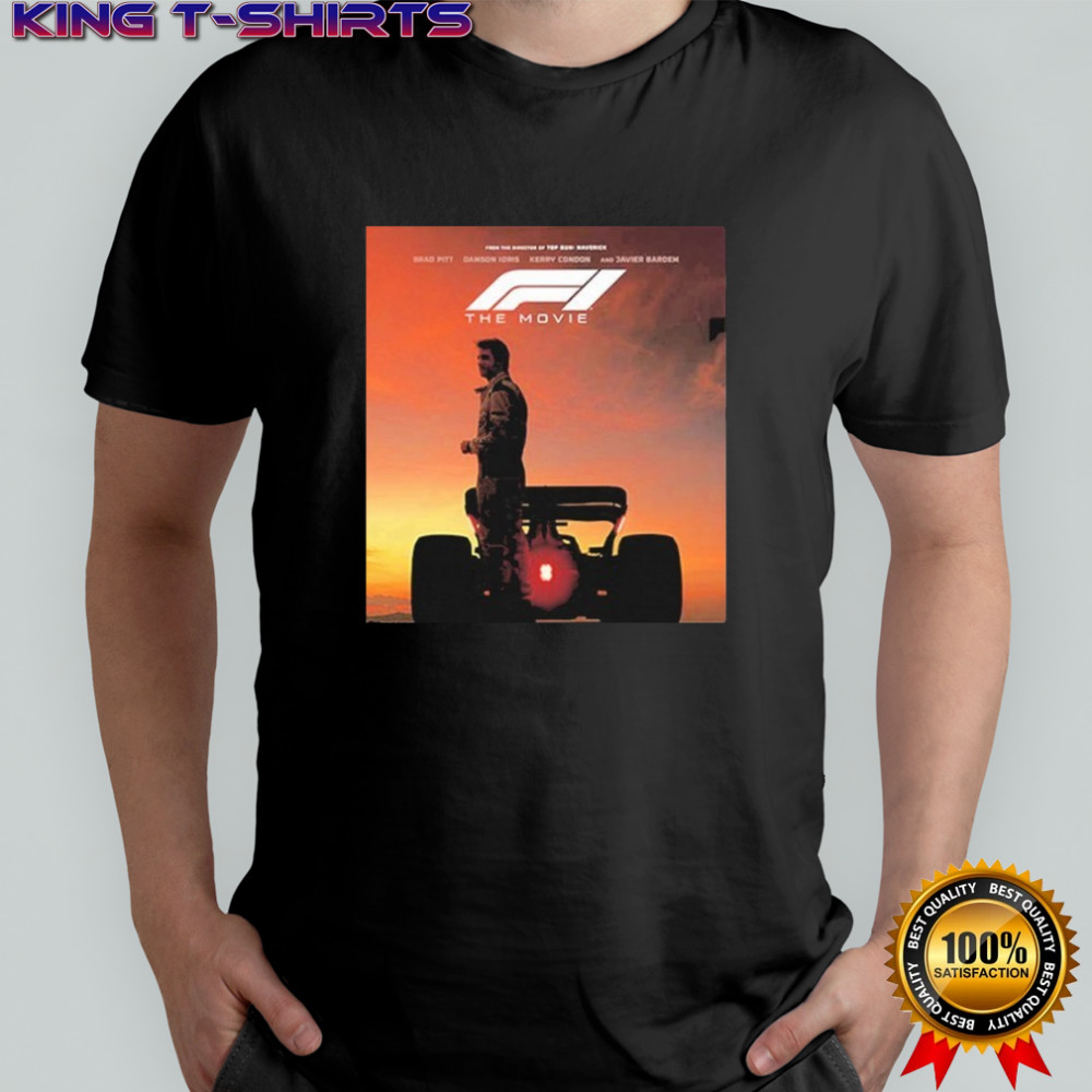 Brad Pitt F1 The Movie Starring Brad Pitt Only In Theaters June 27th 2025 T-shirt