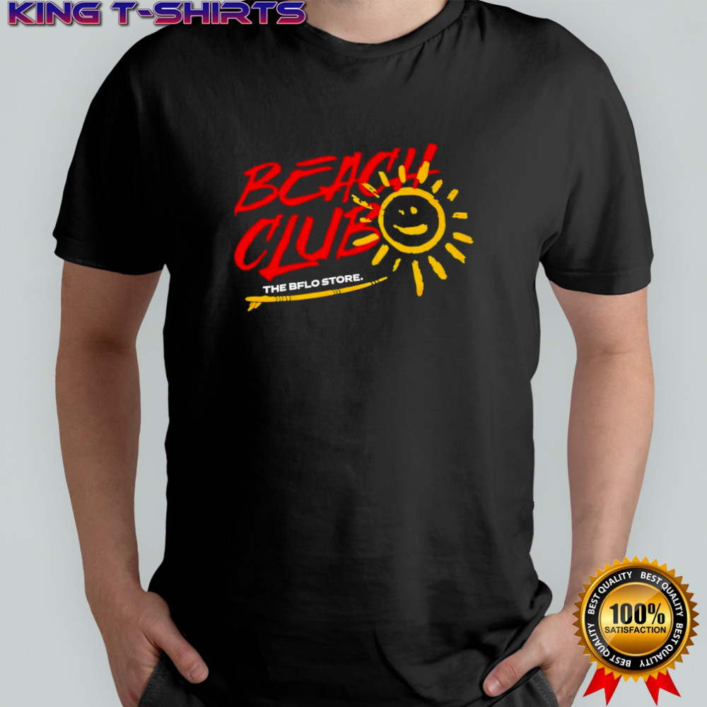 Buffalo Bills Beach Club smiling sun face shirt