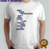 Buffalo Bills Players Get the Tables Names shirt