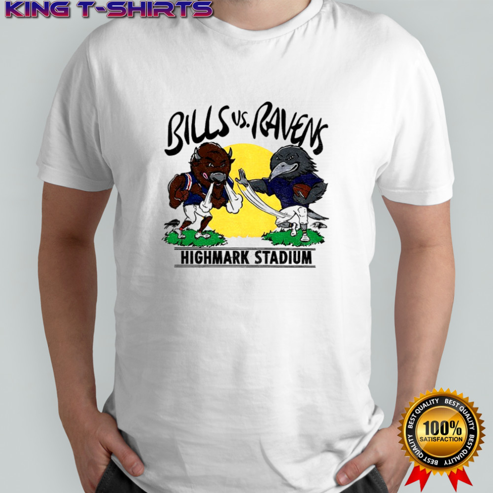 Buffalo Bills vs. Baltimore Ravens Highmark Stadium NFL cartoon 2025 shirt