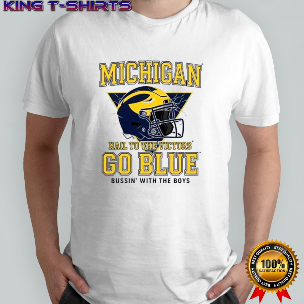 Bussin’ Michigan Hall To The Victors Go Blue T-Shirt