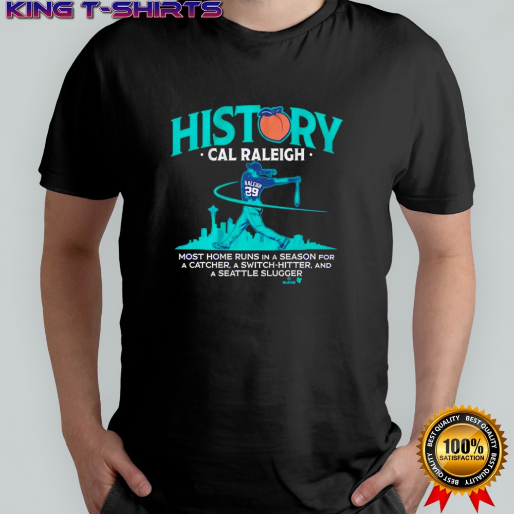 Cal Raleigh history For Big Dumper most home runs in a season for a catcher shirt