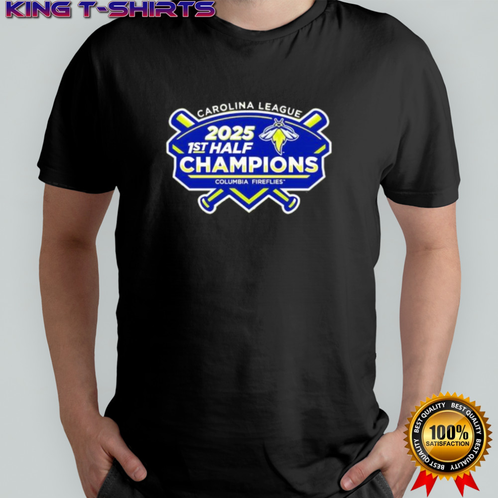 Carolina League 2025 1st Half Champions Columbia Fireflies Baseball Bats shirt