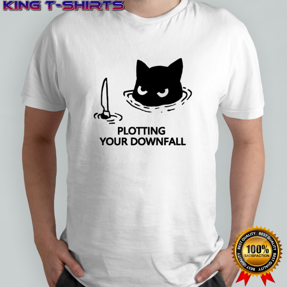 Cat planning something bad plotting your downfall shirt