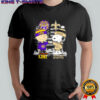 Charlie Brown and Snoopy x New Orleans Saints LSU Tigers logo shirt
