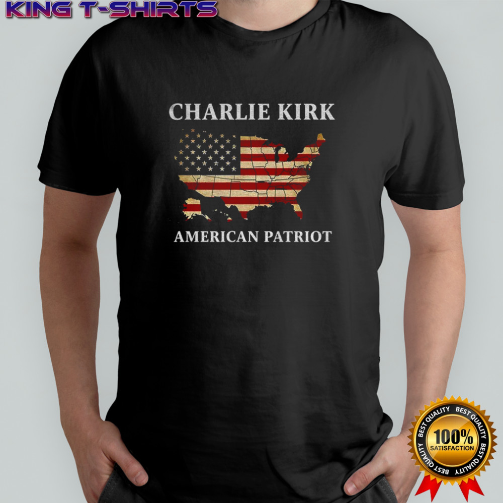 Charlie Kirk American patriot USA map 2025 politic shirt