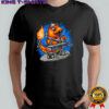 Charmander playing keyboard with heavy metal and fire shirt