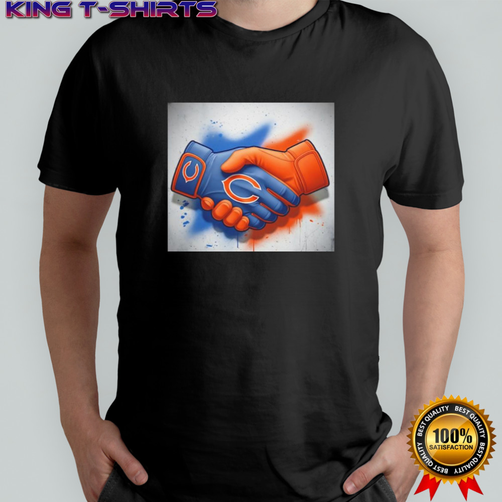 Chicago Bears vs Minnesota Vikings NFL kickoff shake hands shirt