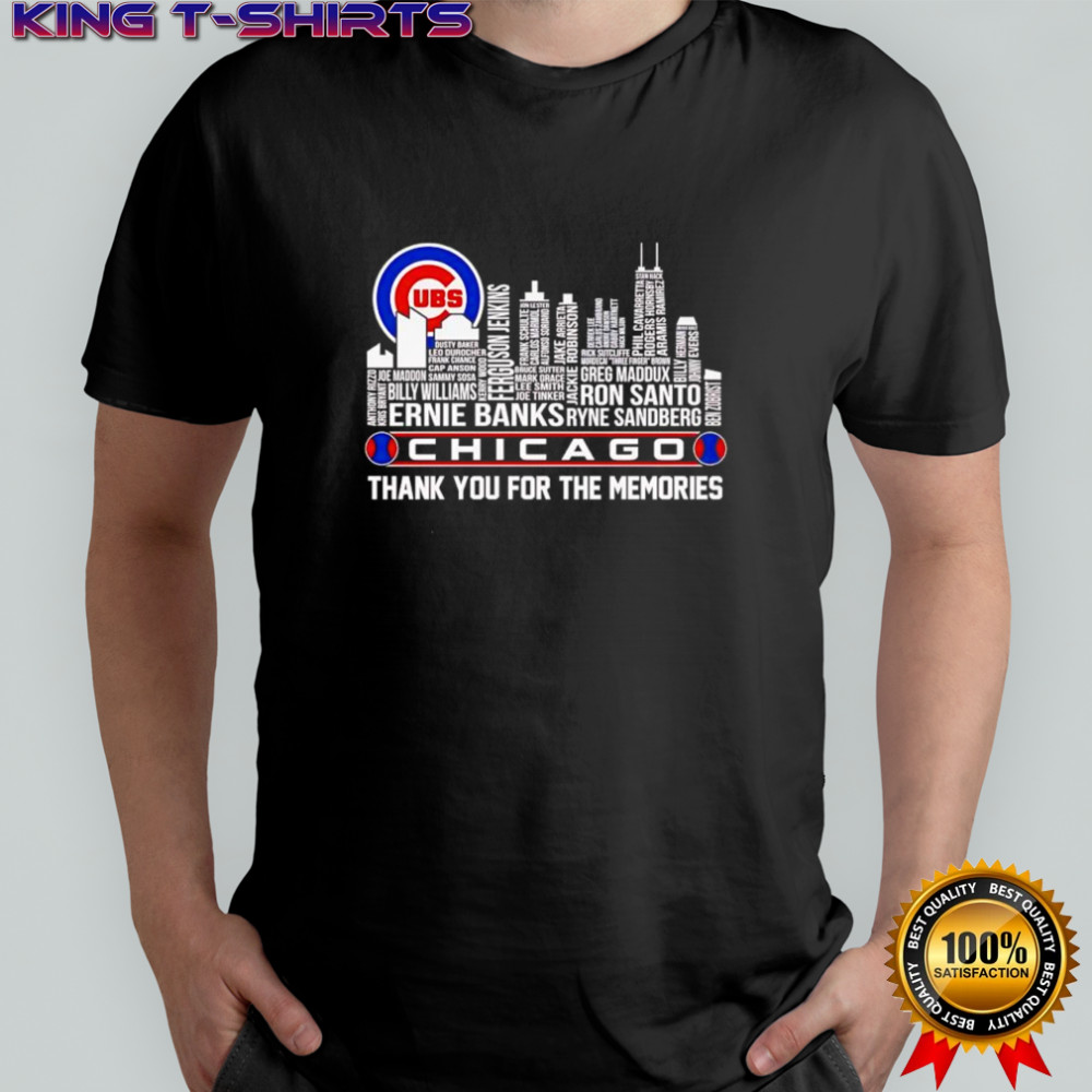 Chicago Cubs baseball thank you for the memories horizon player name shirt