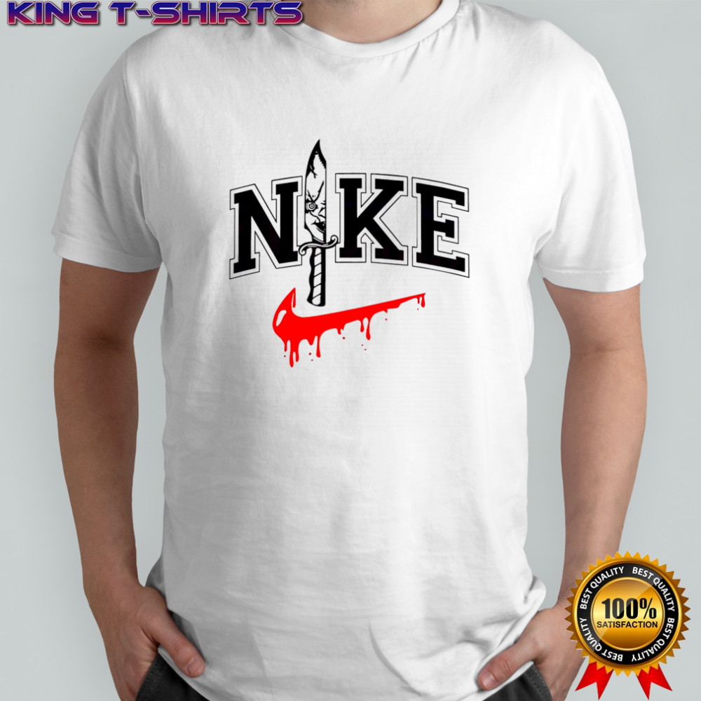 Chucky Knife Halloween Nike Logo shirt