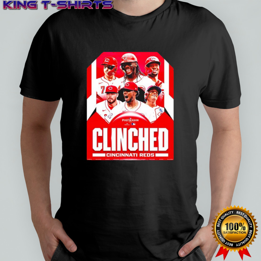 Cincinnati Reds baseball team clinched 2025 postseason poster shirt