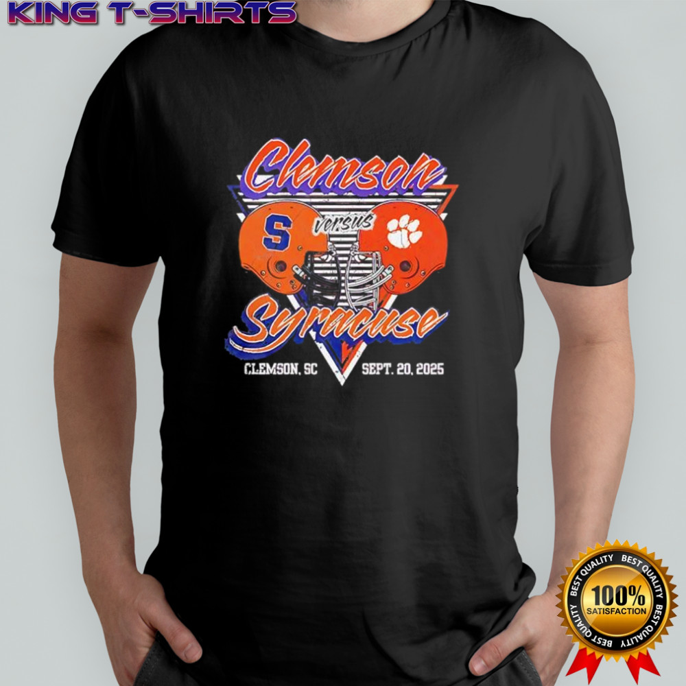Clemson Tigers vs Syracuse Orange football helmet 2025 vintage shirt